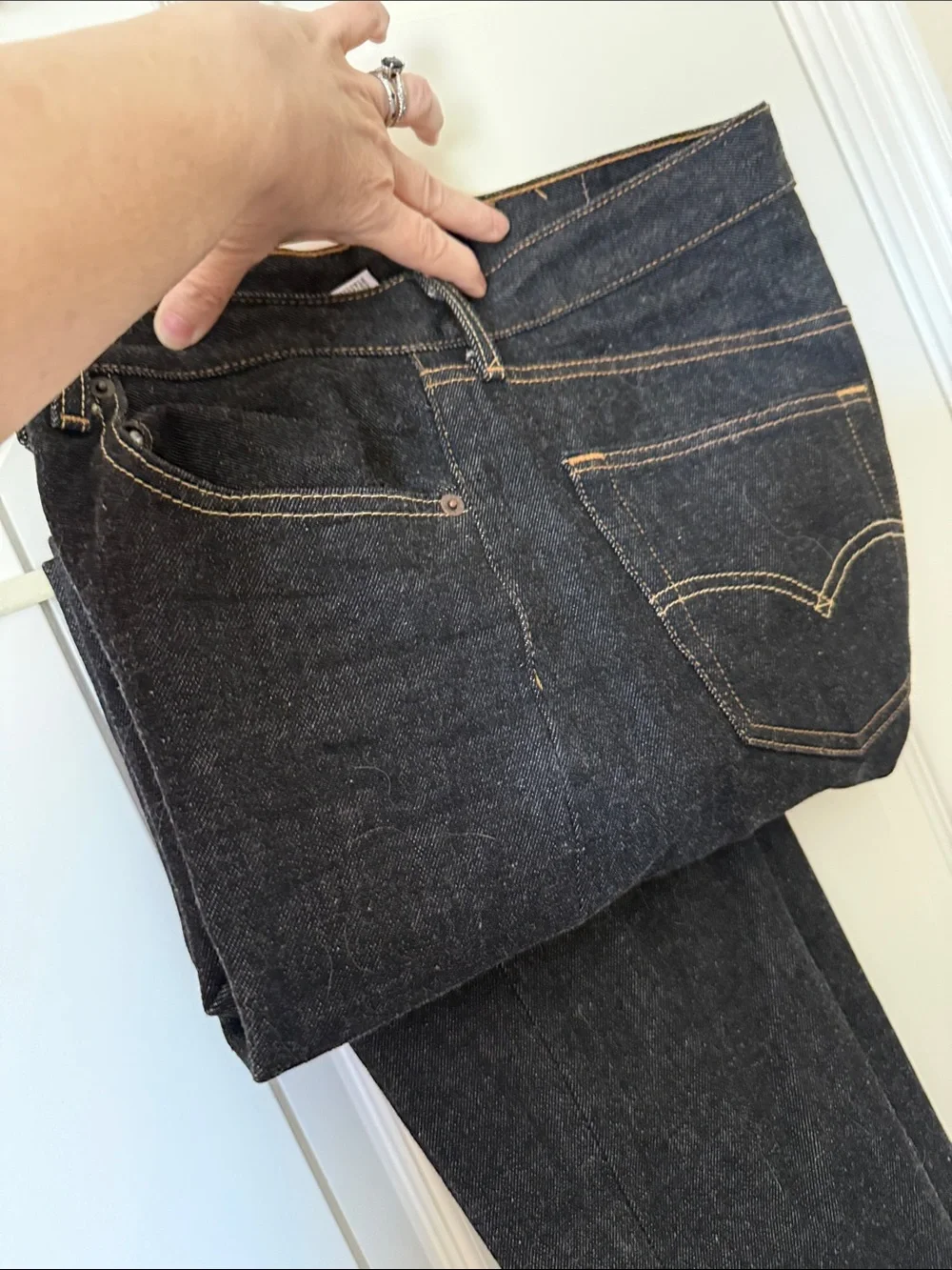Levi’s 501 Men's black shrink to fit Straight-Leg Jeans, 33x34”